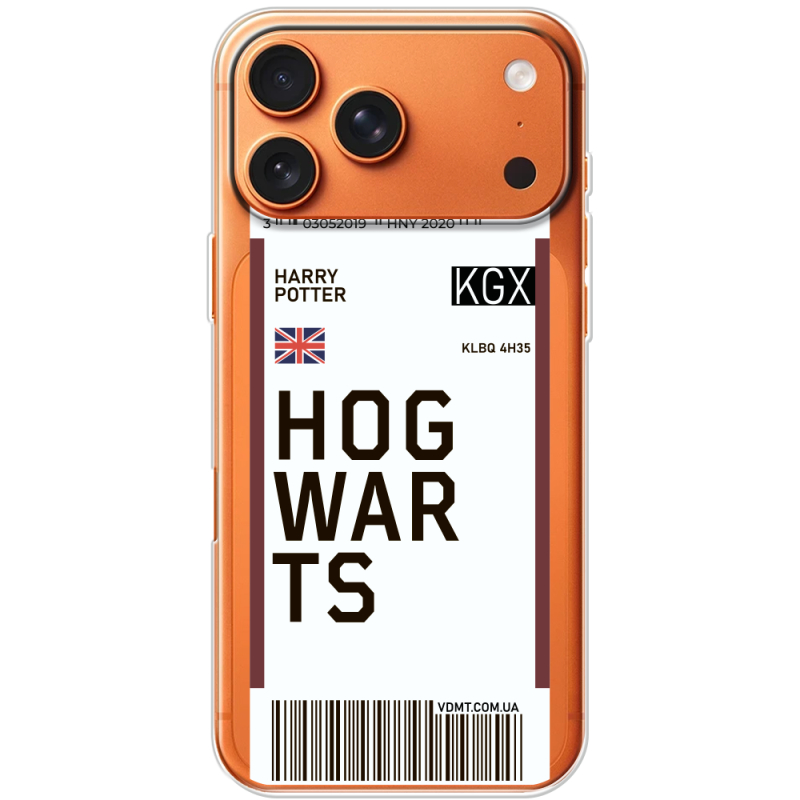 Прозорий чохол BoxFace Apple iPhone 17 Pro Max Ticket Hogwarts