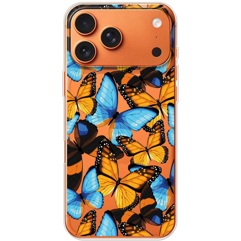 Прозорий чохол BoxFace Apple iPhone 17 Pro Max Butterfly Morpho