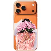 Прозорий чохол BoxFace Apple iPhone 17 Pro Max Девушка с Пионами