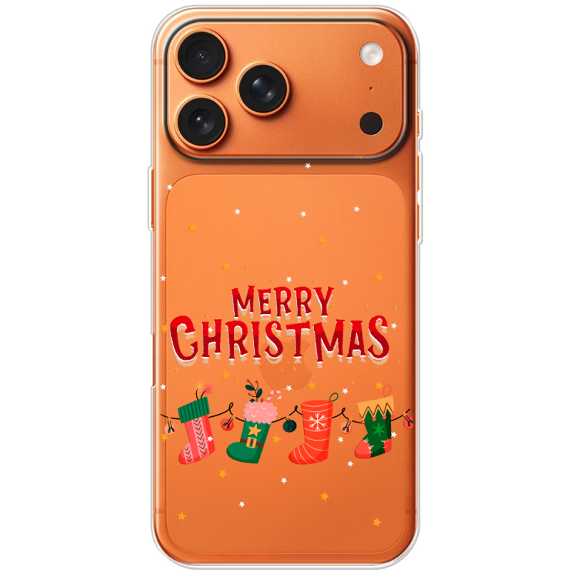 Прозорий чохол BoxFace Apple iPhone 17 Pro Max Merry Christmas