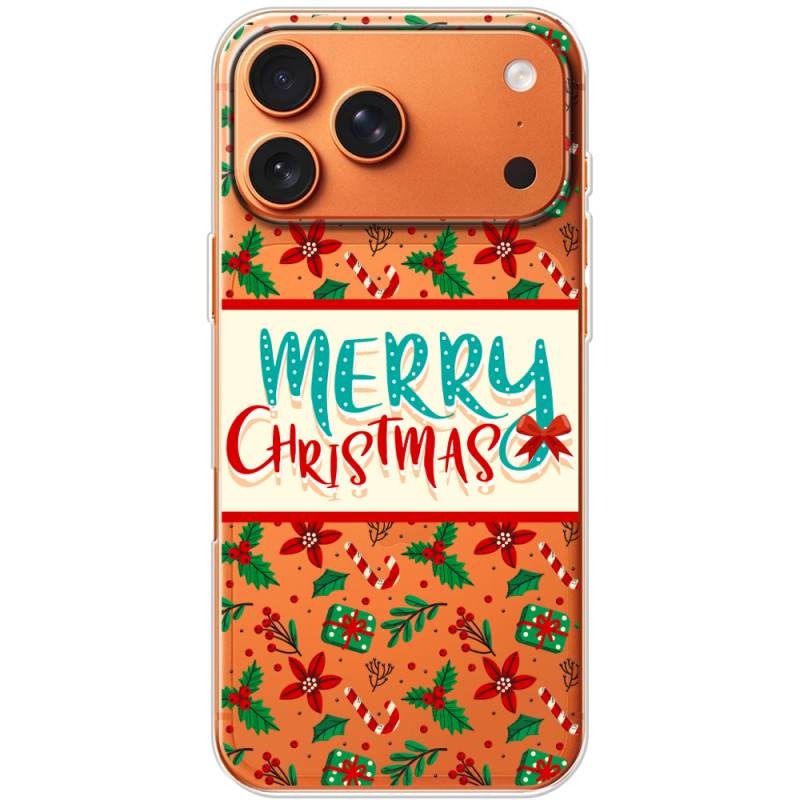 Прозорий чохол BoxFace Apple iPhone 17 Pro Max Vintage Christmas Pattern