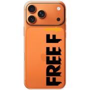 Прозорий чохол BoxFace Apple iPhone 17 Pro Max Free Fire Black Logo