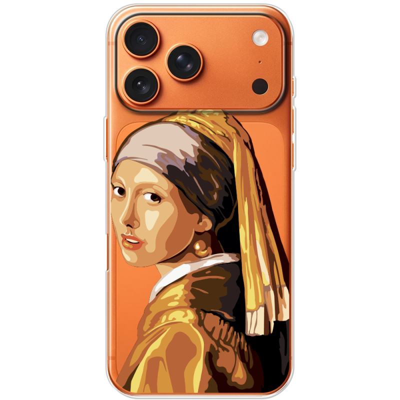 Прозорий чохол BoxFace Apple iPhone 17 Pro Max Девушка с жемчужной серёжкой