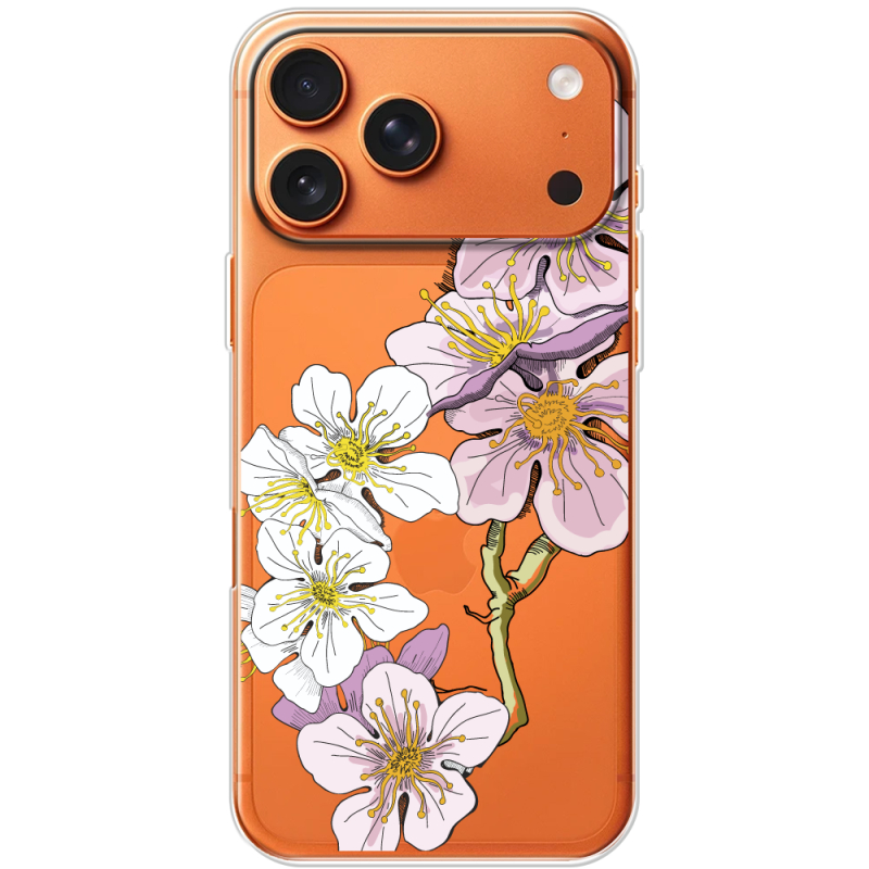 Прозорий чохол BoxFace Apple iPhone 17 Pro Max Cherry Blossom