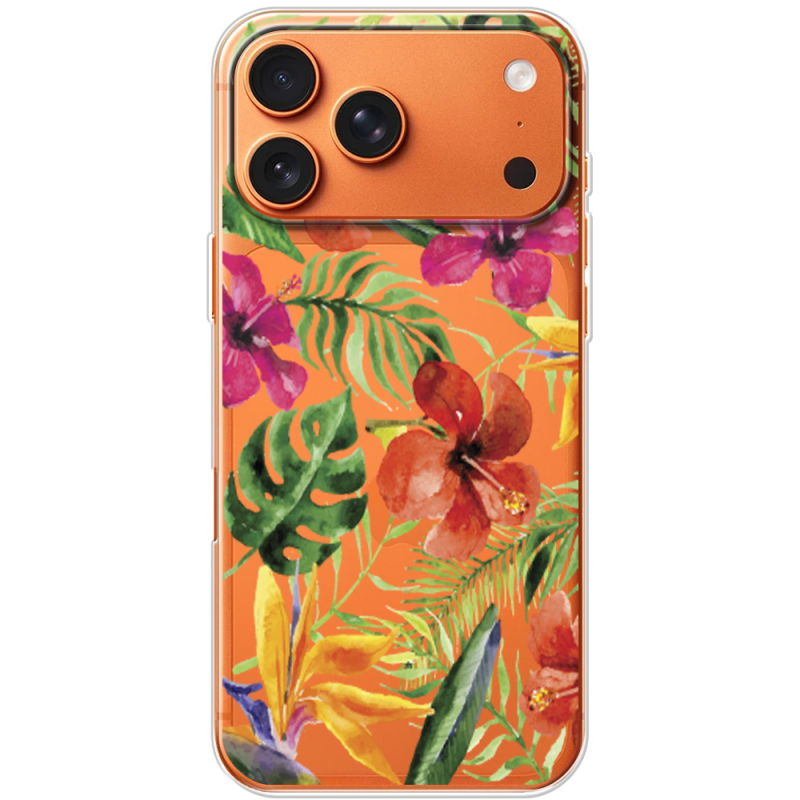 Прозорий чохол BoxFace Apple iPhone 17 Pro Max Tropical Flowers
