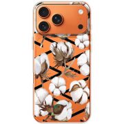 Прозорий чохол BoxFace Apple iPhone 17 Pro Max Cotton flowers