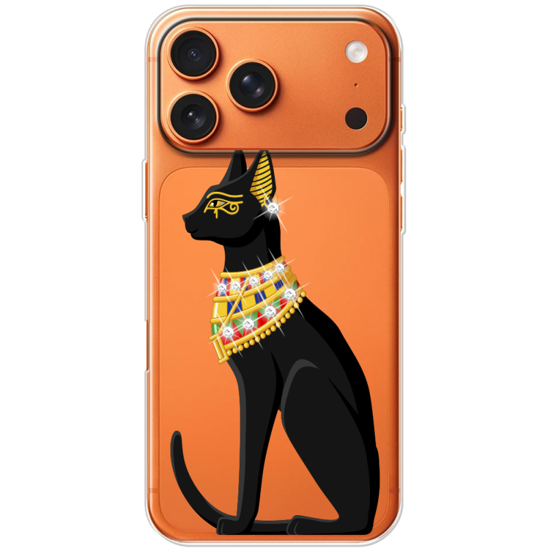Чохол зі стразами Apple iPhone 17 Pro Max Egipet Cat