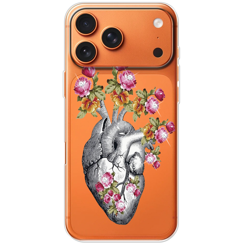 Чохол зі стразами Apple iPhone 17 Pro Max Heart