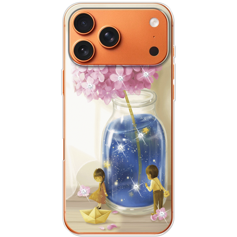 Чохол зі стразами Apple iPhone 17 Pro Max Little Boy and Girl