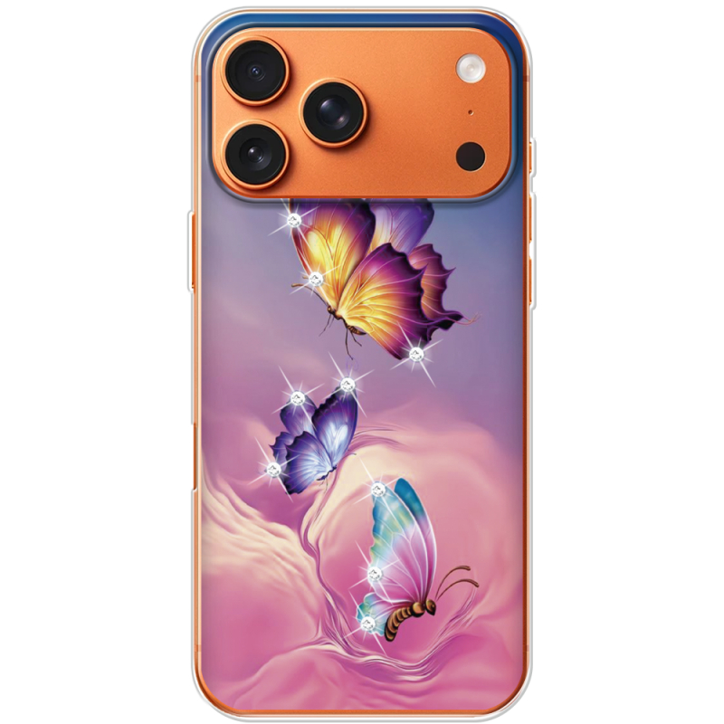 Чохол зі стразами Apple iPhone 17 Pro Max Butterflies