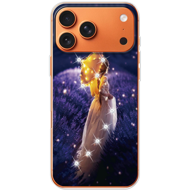 Чохол зі стразами Apple iPhone 17 Pro Max Girl with Umbrella