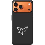 Чорний чохол BoxFace Apple iPhone 17 Pro Max Paper Plane