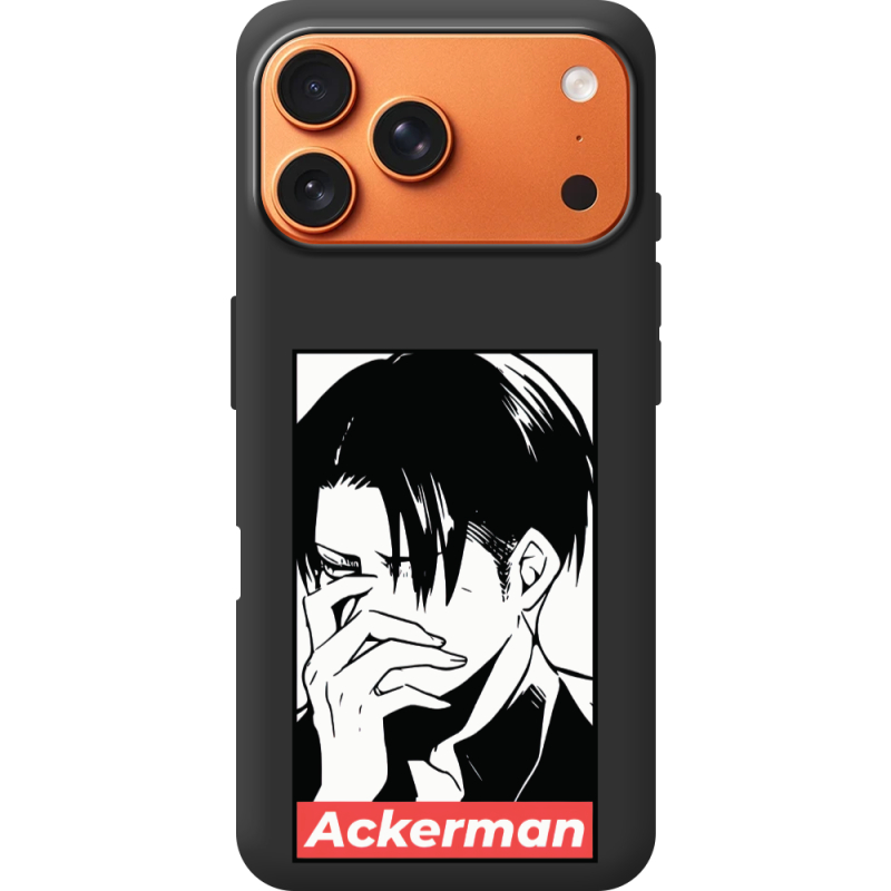 Чорний чохол BoxFace Apple iPhone 17 Pro Max Attack On Titan - Ackerman