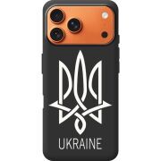 Чорний чохол BoxFace Apple iPhone 17 Pro Max Тризуб монограмма ukraine