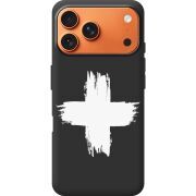 Чорний чохол BoxFace Apple iPhone 17 Pro Max Білий хрест ЗСУ