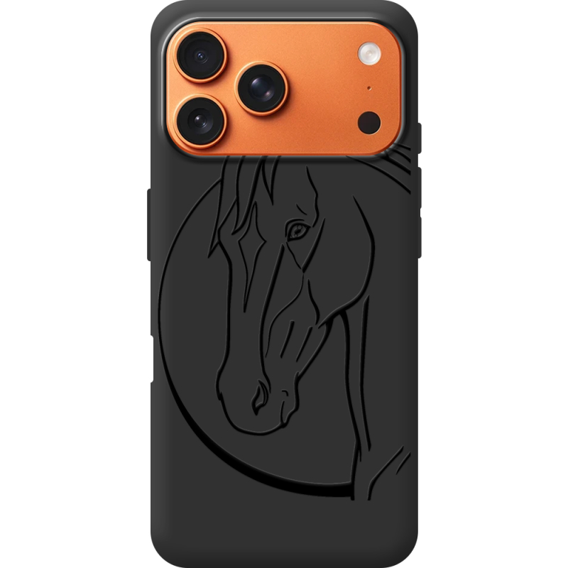 Чорний чохол BoxFace Apple iPhone 17 Pro Max Horse