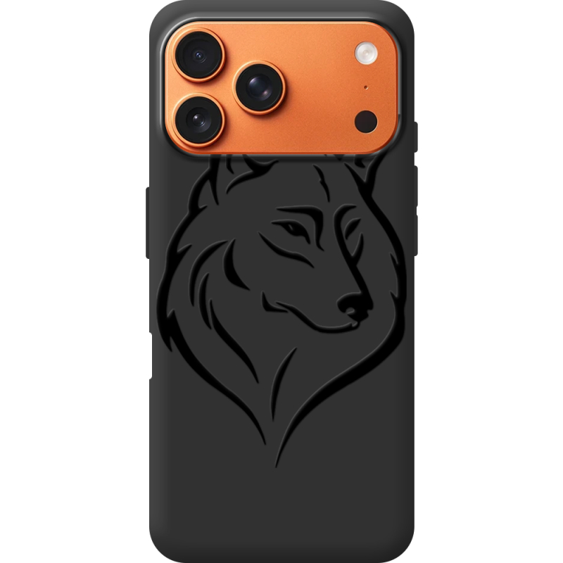 Чорний чохол BoxFace Apple iPhone 17 Pro Max Wolf