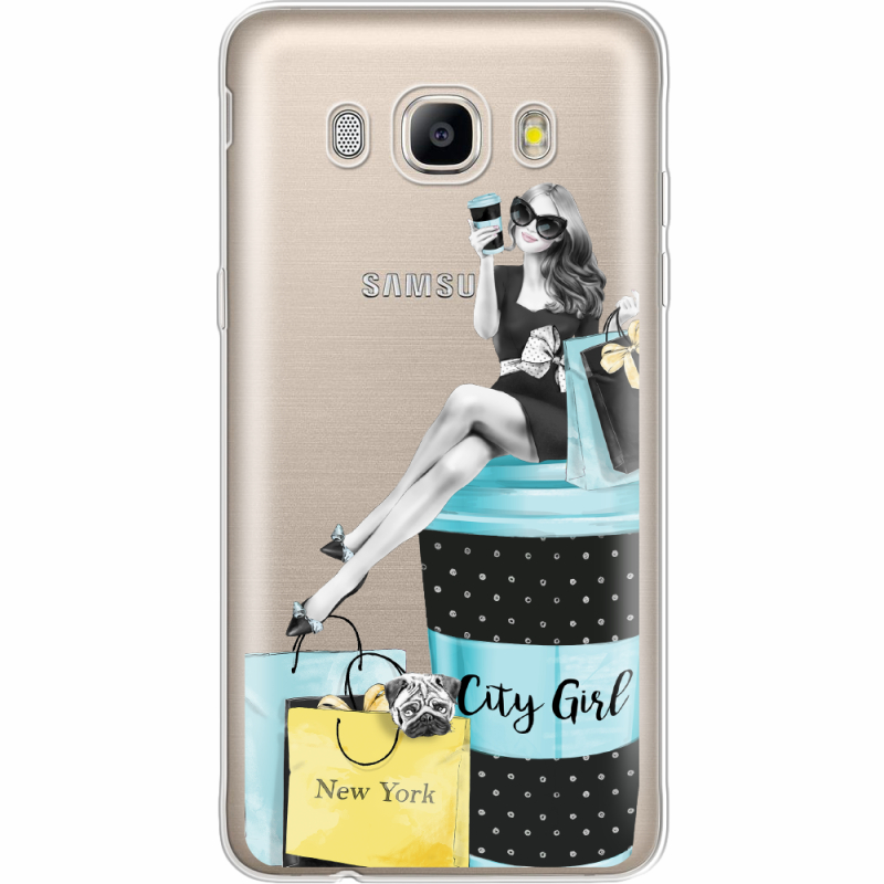 Прозрачный чехол Uprint Samsung J510 Galaxy J5 2016 City Girl