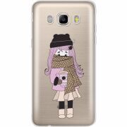 Прозрачный чехол Uprint Samsung J510 Galaxy J5 2016 Winter Morning Girl