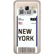 Прозрачный чехол Uprint Samsung J510 Galaxy J5 2016 Ticket New York