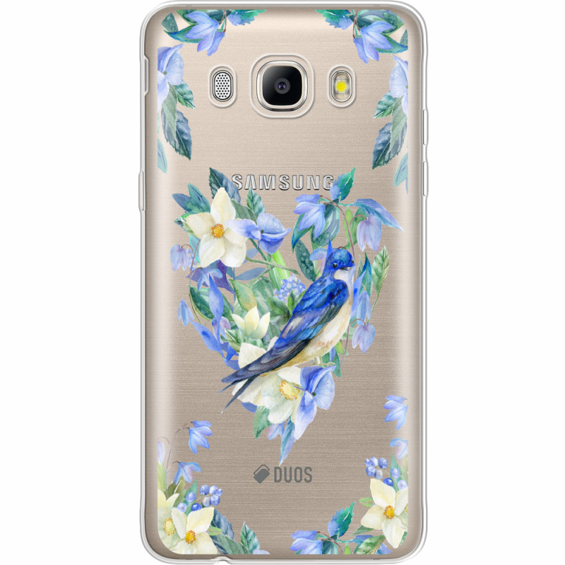 Прозрачный чехол Uprint Samsung J510 Galaxy J5 2016 Spring Bird