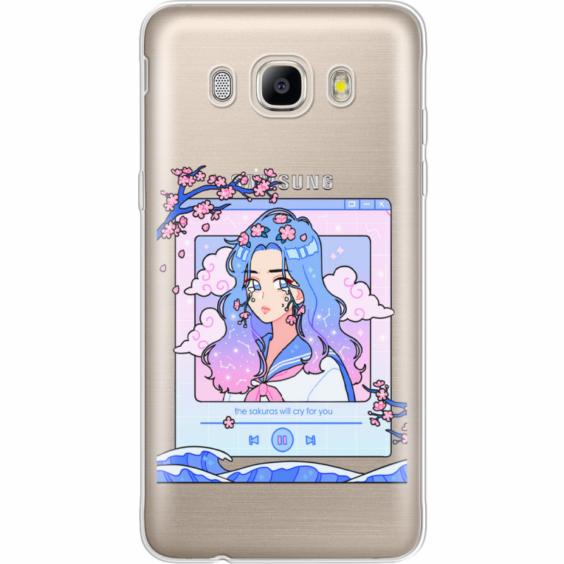 Прозрачный чехол Uprint Samsung J510 Galaxy J5 2016 The Sakuras Will Cry For You