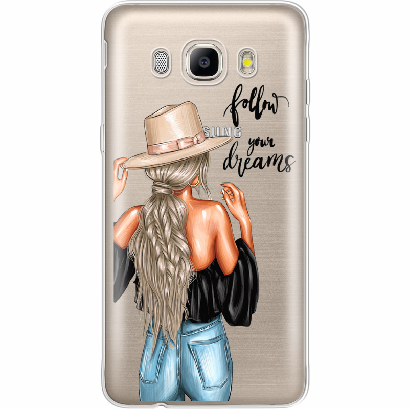 Прозрачный чехол Uprint Samsung J510 Galaxy J5 2016 Follow Your Dreams