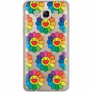 Прозрачный чехол Uprint Samsung J510 Galaxy J5 2016 Hippie Flowers