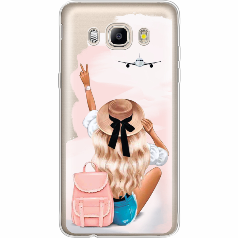 Прозрачный чехол Uprint Samsung J510 Galaxy J5 2016 Travel Girl