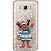 Прозрачный чехол Uprint Samsung J510 Galaxy J5 2016 Christmas Deer with Snow