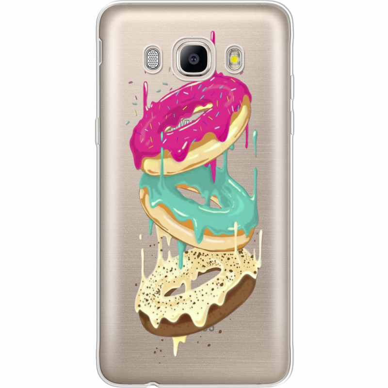 Прозрачный чехол Uprint Samsung J510 Galaxy J5 2016 Donuts