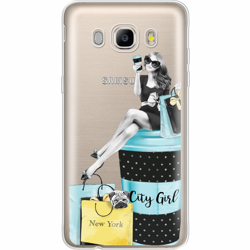 Прозрачный чехол Uprint Samsung J710 Galaxy J7 2016 City Girl