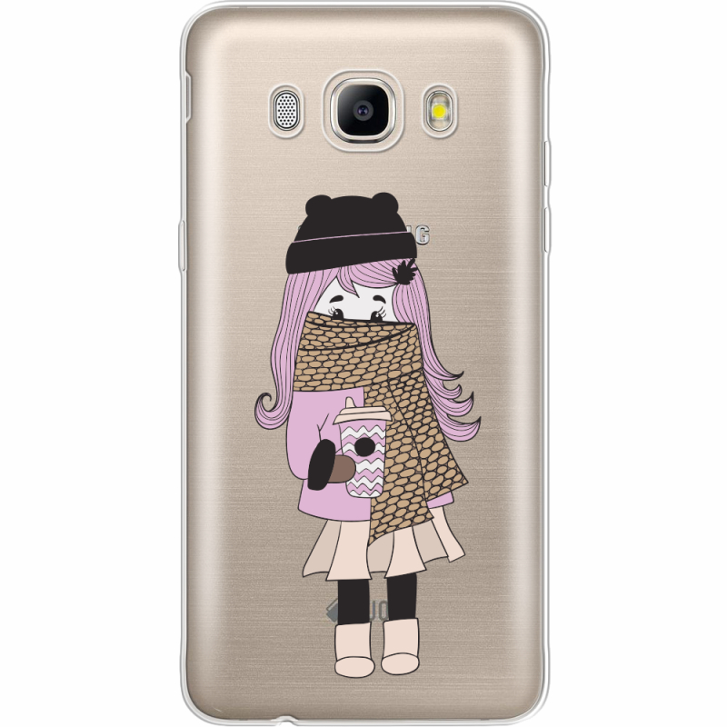 Прозрачный чехол Uprint Samsung J710 Galaxy J7 2016 Winter Morning Girl