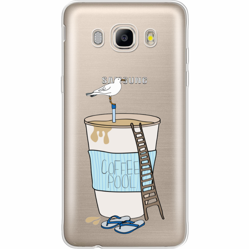 Прозрачный чехол Uprint Samsung J710 Galaxy J7 2016 Segull in Cofee Pool