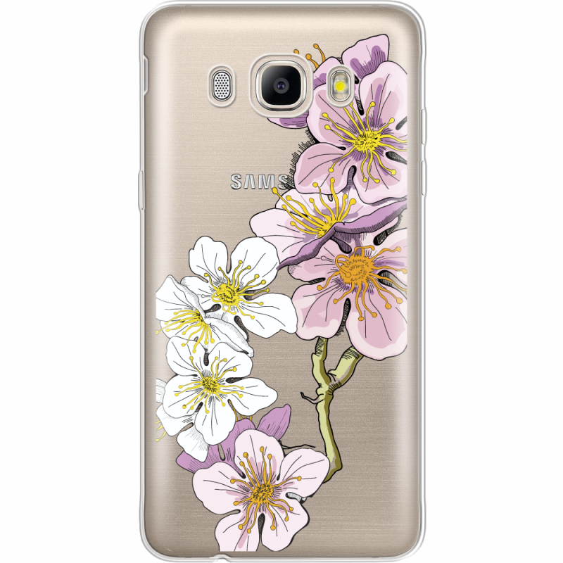 Прозрачный чехол Uprint Samsung J710 Galaxy J7 2016 Cherry Blossom