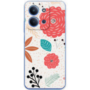 Чохол BoxFace Poco C85 Line Flowers