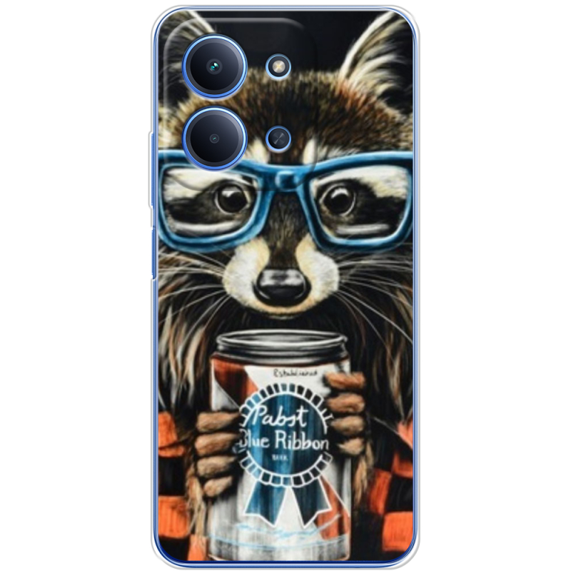 Чохол BoxFace Poco C85 Енот с банкой