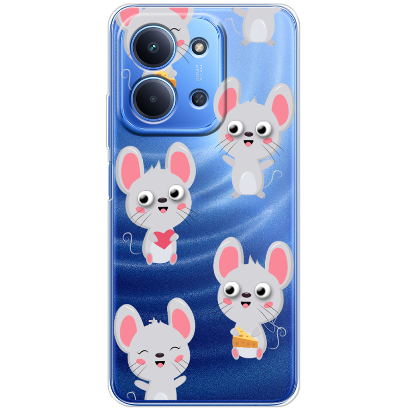 Прозорий чохол BoxFace Poco C85 с 3D-глазками Mouse