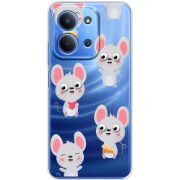 Прозорий чохол BoxFace Poco C85 с 3D-глазками Mouse