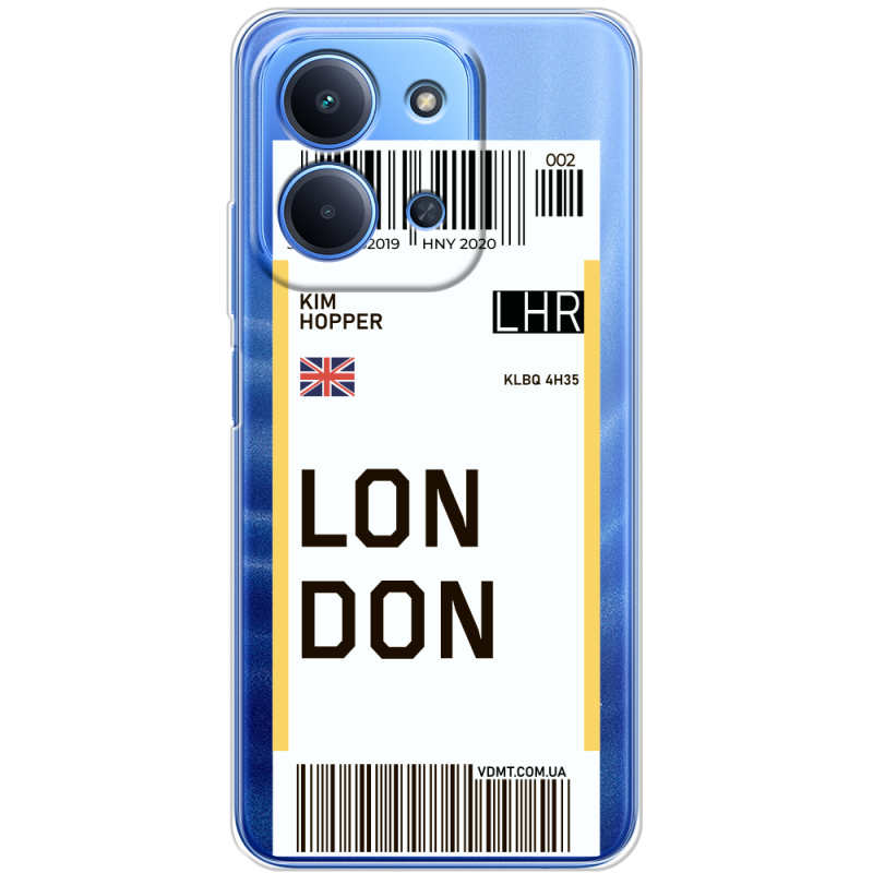 Прозорий чохол BoxFace Poco C85 Ticket London