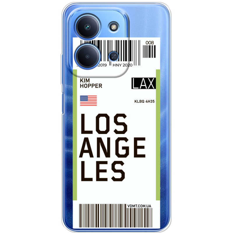 Прозорий чохол BoxFace Poco C85 Ticket Los Angeles