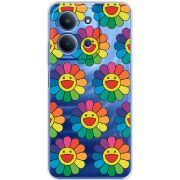 Прозорий чохол BoxFace Poco C85 Hippie Flowers