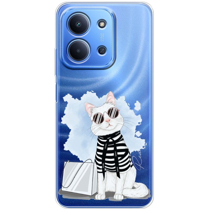 Прозорий чохол BoxFace Poco C85 Cat Style