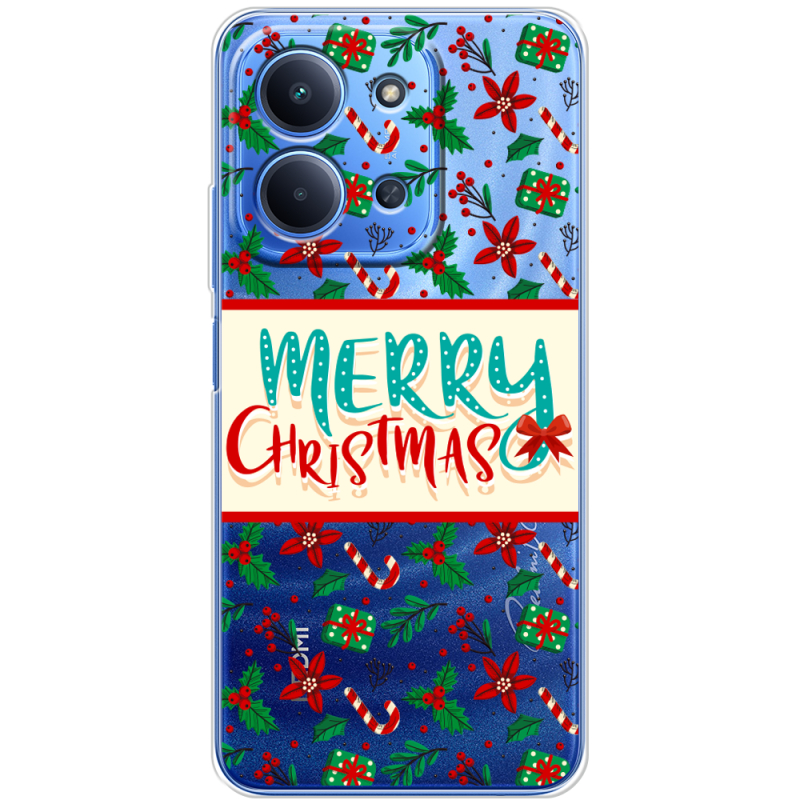 Прозорий чохол BoxFace Poco C85 Vintage Christmas Pattern
