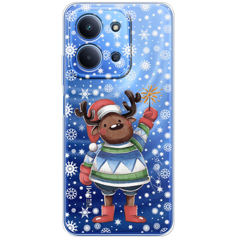 Прозорий чохол BoxFace Poco C85 Christmas Deer with Snow