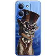 Прозорий чохол BoxFace Poco C85 Steampunk Cat
