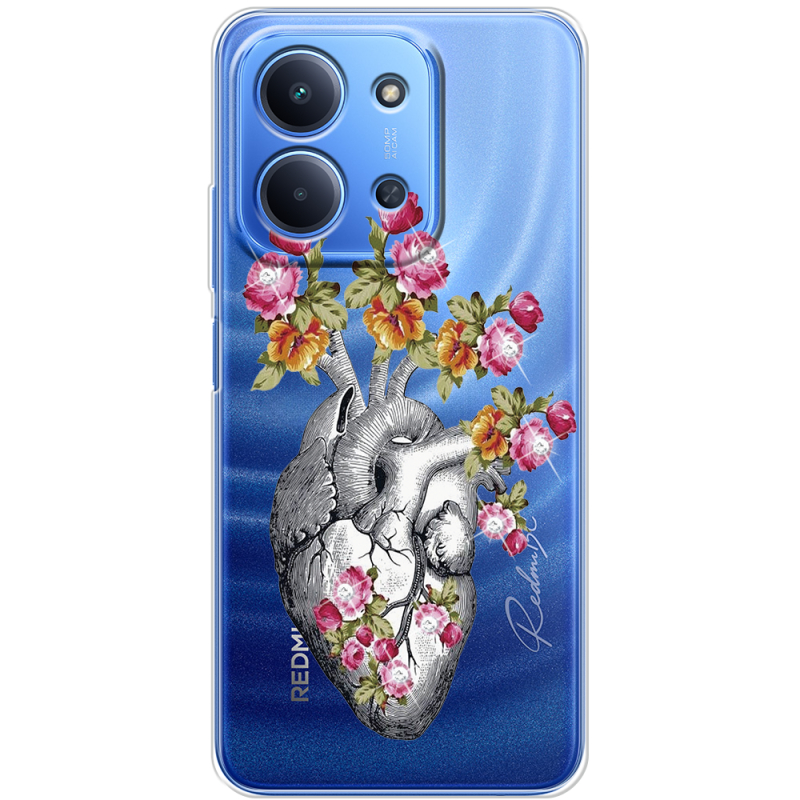 Чохол зі стразами Poco C85 Heart