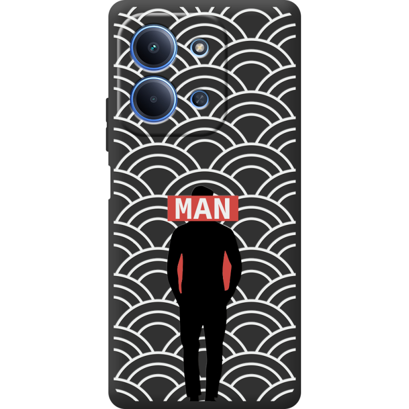 Чорний чохол BoxFace Poco C85 Man Pattern