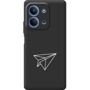 Чорний чохол BoxFace Poco C85 Paper Plane