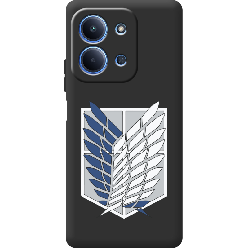 Чорний чохол BoxFace Poco C85 Атака Титанов Крылья Свободы